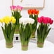 thumbnail image 4 of Planta en maceta Interior flor falsa Tianshan tulipán 12 cabezas color Blanco, 4 of 14