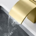 thumbnail image 5 of Brushed Gold Waterfall Bathroom Faucet 3 Hole 8 inch Widespread Sumerain, 5 of 9