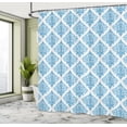 thumbnail image 4 of Ambesonne Damask Shower Curtain, Classic Royal Vintage Swirls, 69"Wx75"L, Pale Grey and Sea Blue, 4 of 4