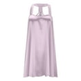 thumbnail image 5 of Sngxgn Womens Nightgown Sleep Shirt Dress Satin Short Sleeve Sleepwear(Hot Pink,One Size), 5 of 5