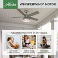 thumbnail image 6 of Hunter 52 inch Outdoor or Indoor Ceiling Fan with LED Light - Rustic Ceiling Fan with Pull Chain, For Bedroom, Living Room, or Patio, Standard Mount, No Remote - Mill Valley 59308, Matte Silver, 6 of 16