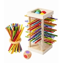 Colorful Wooden Sticks Dice Board Game, Fun Family Game for Home Gatherings & Travel, Engaging Tabletop Game to Enhance Focus & Hand-Eye Coordination for Adults, A, 1pc