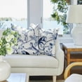 thumbnail image 4 of Chinoiserie Pillow Covers 20x20 Set of 2,Chinoiserie Flower and Animal Pillow Covers Outdoor Decorative Linen Pillow Covers for Couch Bed Sofa Cushion Farmhouse Pillowcases, 4 of 6