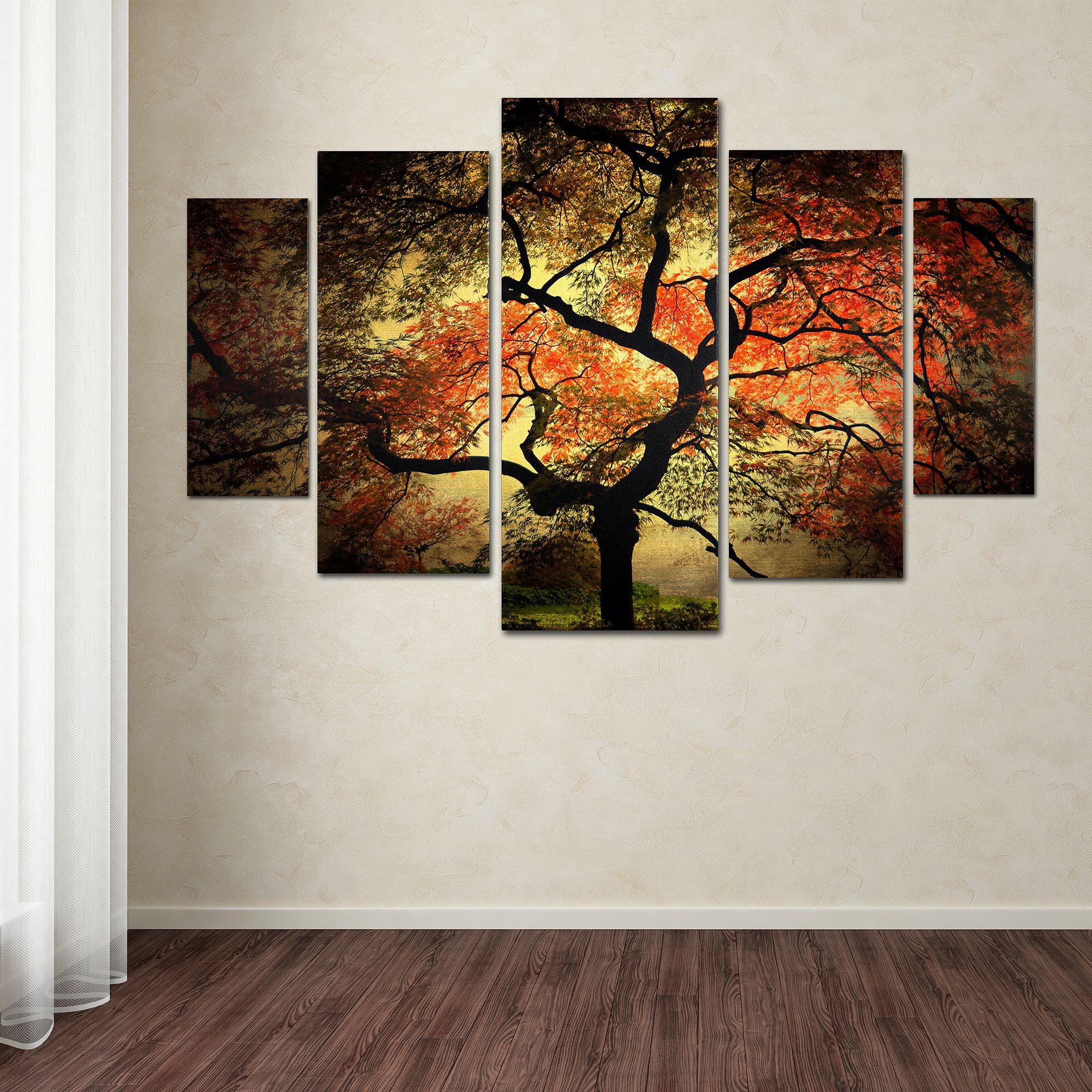 Trademark Fine Art "Japanese" Canvas Art by Philippe Sainte-Laudy 5-Panel Set