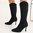 thumbnail image 6 of Wowcloth Women's Fashion Winter Knee-High Boots, Pointed Toe with Rear Zipper Closure, Slim High Heel Casual Dress Boots for Daily Wear and Cold Weather Outfits, 6 of 9