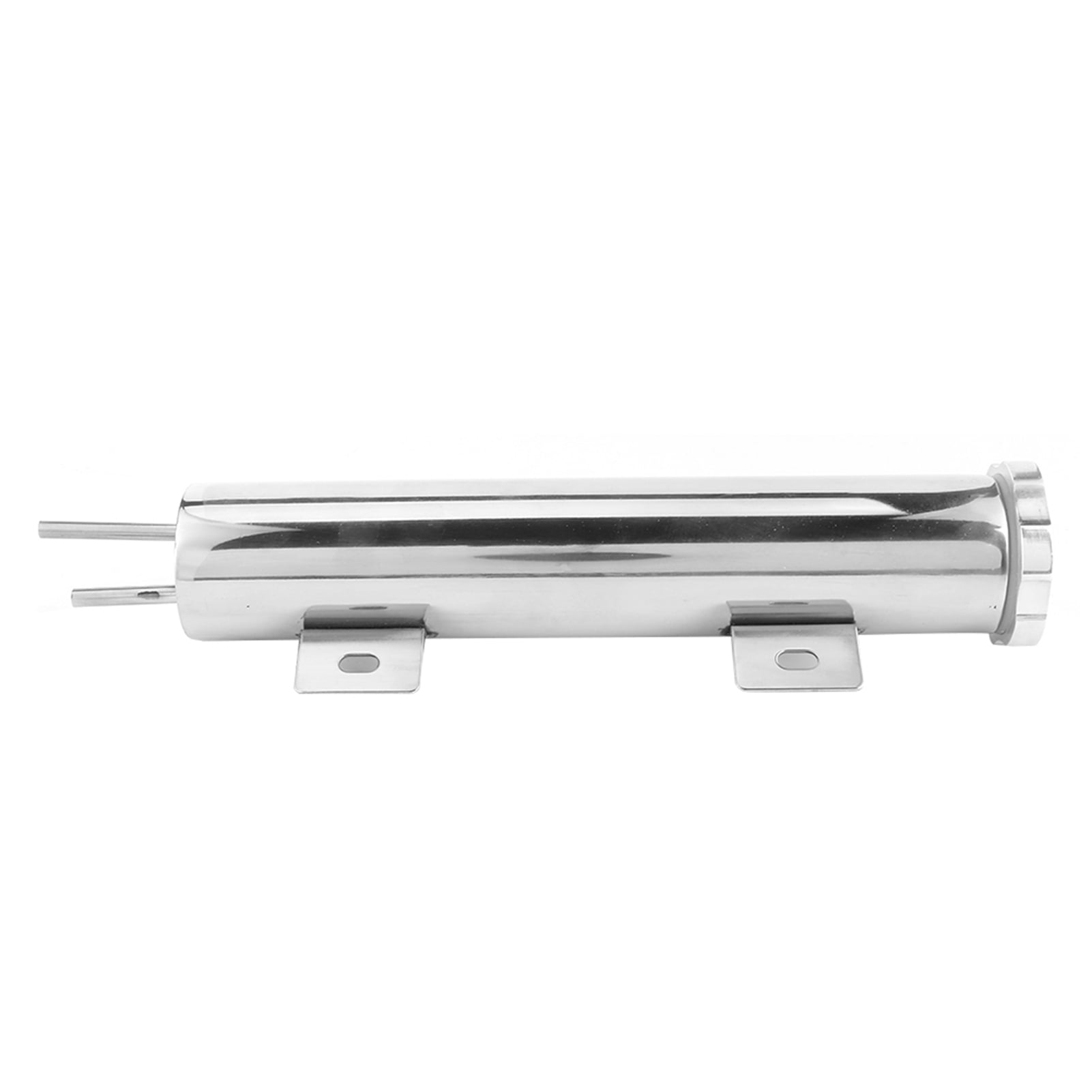 Coolant Overflow Tank,2x10in Overflow Tank Can Polished Stainless Steel Coolant Radiator 14oz Fit for GM Engine 