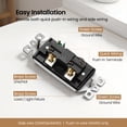 thumbnail image 4 of ELEGRP 15 Amp Light Switch Decorator 120V 3 Way Rocker AC Quiet, with Wall Plate, Matt White (10-Pack), 4 of 7