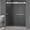 Brushed Nickel#2, variant on Shower Door 56-60"W x 75"H Double Sliding Shower Door, Aluminium Alloy Frame in Matte Black, 5/16" (8mm) Thick SGCC Tempered Clear Glass.,Glass Shower Door