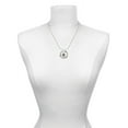 thumbnail image 3 of Delight Jewelry Silvertone Clam Spinner Hero Ring Charm Necklace, 18", 3 of 4