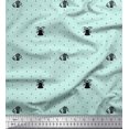 thumbnail image 1 of Soimoi Green Rayon Fabric Gift Box & Bell Dots Decor Fabric Printed Yard 56 Inch Wide, 1 of 3