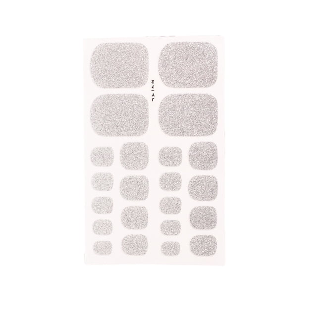 Qarigey 1 Juego de tiras de uñas de calle de colores para uñas de los pies, esmalte autoadhesivo, calcomanías de arte de Color sólido, Kit Type4 NO4