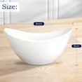 thumbnail image 2 of Uten 5" Ceramic Bowls, Oval Shape Serving Bowls for Salads, Noodle, Microwave & Dishwasher Safe, Set of 2, White, 2 of 6