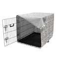 thumbnail image 3 of Dandelion Dog Crate Cover, Repeating Elements Spring Season Botany Flowers and Leaves Pattern, Easy to Use Pet Kennel Cover for Medium Large Dogs, 35" x 23" x 27", White Multicolor, by Ambesonne, 3 of 6