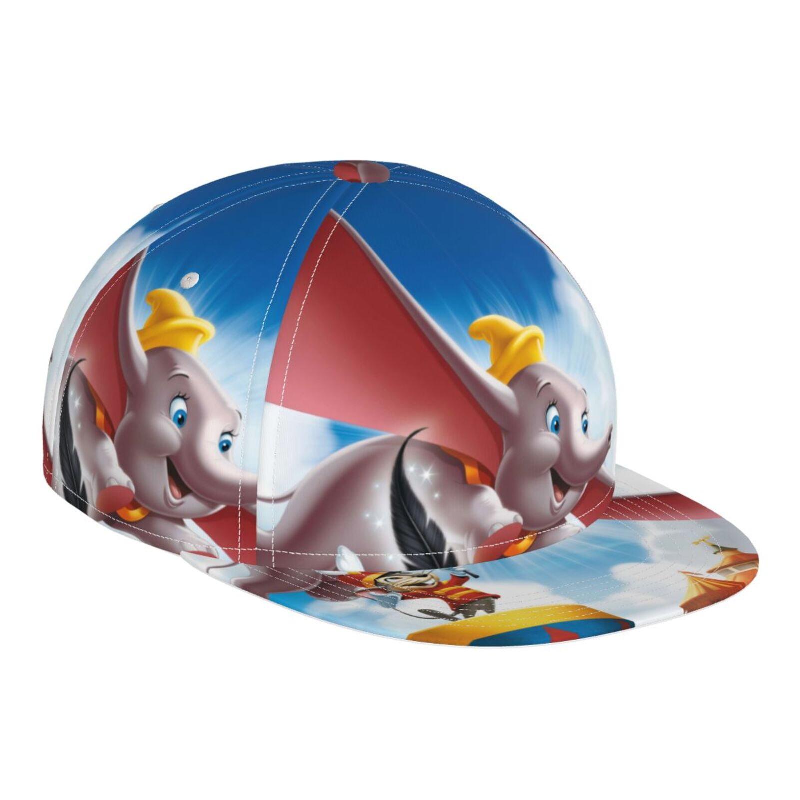 Flat Bill Brim Adjustable Baseball Cap 