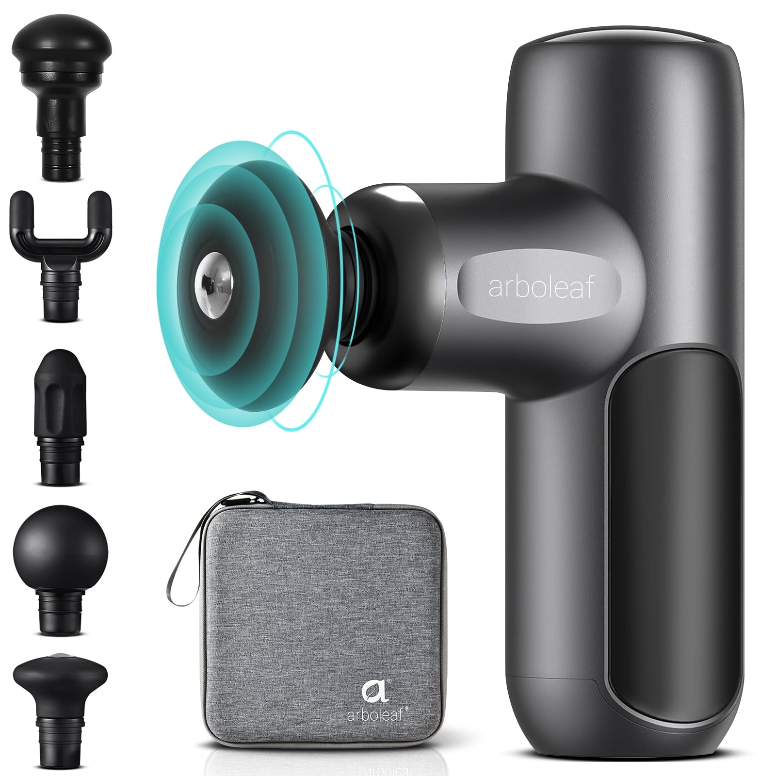 arboleaf Mini Massage Gun, Full-Metal Deep Tissue with 4 Heads – FSA-HSA Eligible,Percussion Muscle Massager for Back Pain,Game Day Recovery for Soccer Fans, Portable & Quiet