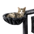 thumbnail image 4 of Alden Design 57"H Double Condo Cat Tree with Scratching Tower for Indoor Cats, Black, 4 of 11