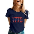 thumbnail image 2 of Independence Day T Shirts for Women Summer Casual Short Sleeve Crewneck America 1776 Graphic Tees Patriotic Tshirts, 2 of 5