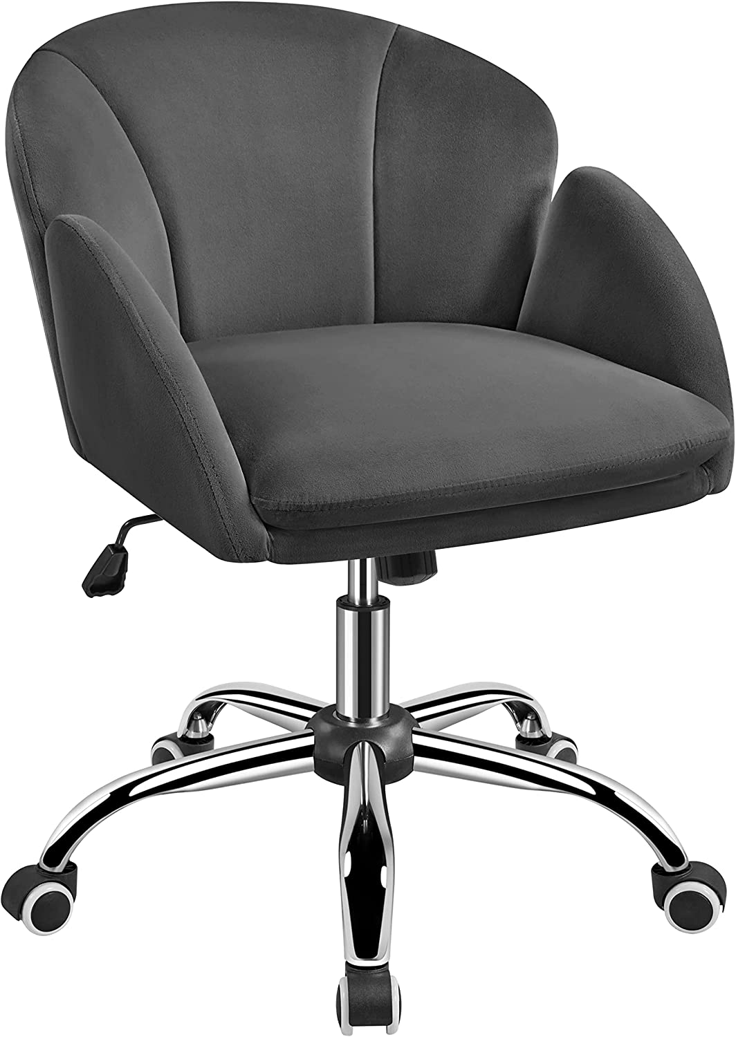 Cute Velvet Desk Chair for Home Office, Makeup Vanity Chair with