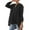 Black-01, variant on Mittory Summer V-Neck Linen Shirts 3/4 Sleeve Flowy Cotton Linen Blouses Tops with Long Hem Beach Blouse Shirt