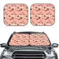 thumbnail image 2 of Windshield Sun Shade, Pink Travel Rv Suv Foldable Car Sun Shade Windshield For Front, 2 Pieces, 2 of 4