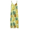 thumbnail image 4 of Lunarable Pineapple Sleeveless Dress Woman Fashion Long Dresses Women's Summer Suit Dress Summer 2025 Women, 4 of 7