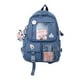thumbnail image 4 of Mochila para mujer, mochila escolar para ordenador portátil, mochila ligera de nailon, mochila de moda, bolsas de libros de viaje para señora, niños, , azul Salvador Mochilas lindas, 4 of 10