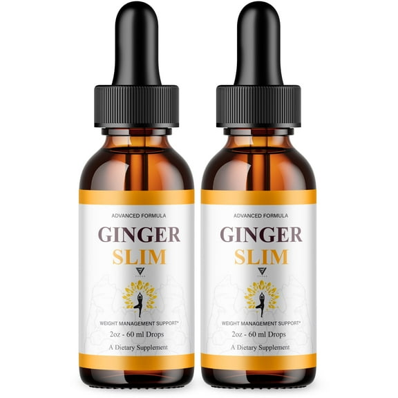 (2 Pack) Ginger Slim Drops Extra Strength GingerSlim Wellness Supplement (4oz)