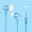 Blue, variant on BotaniNest In-ear Heavy Bass Universal Stereo Sound Line Sports Earplugs