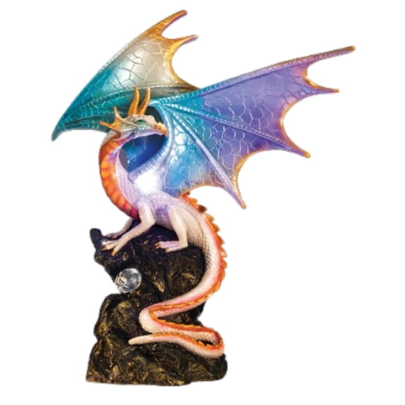 The Bradford Exchange Ancient Mysteries Dragon Sculpture Collection Issue #5: Star Dust Keeper Handcrafted Fantasy Dragons with Illuminated LED Lights High Fantasy Decor with Faux Jewels 11-inches