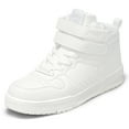 thumbnail image 5 of LUCKY STEP Fashion Hook and Loop High Top Sneakers Casual Walking Shoes,White,Womens, 5 of 5