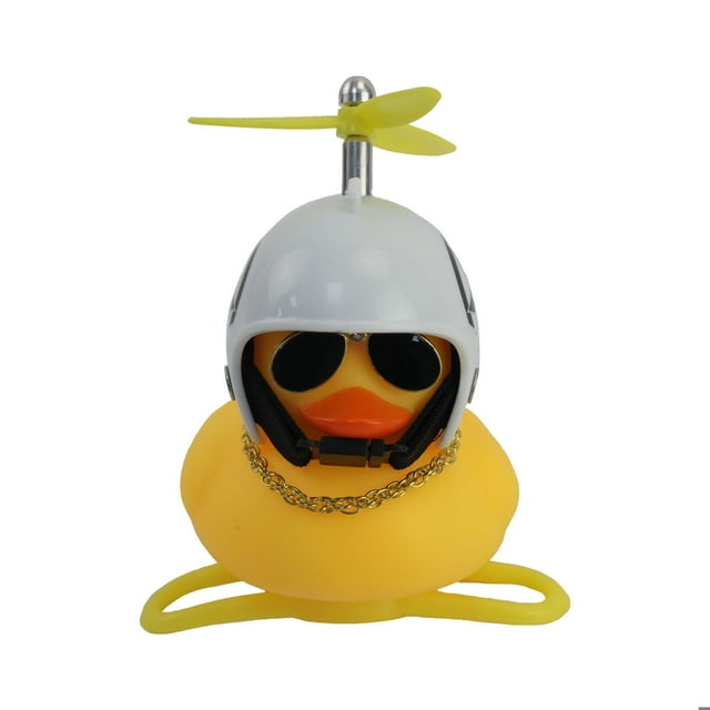 Pato Decorativo Amarillo Con Casco Modelo 2