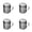 Silver 4PCS, variant on Stainless Steel Powder Shaker With Handle And Multi Function Fine Mesh Powder Sieve For Outdoor BBQ Seasoning Bottle 2.76x3.54 inch