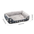 thumbnail image 3 of Sahpxhe Winter Dog Bed, Rectangular High Bolster Warm Plush Pet Bed With Cartoon Animal Print For Indoor Cats And Small Medium Dogs, 3 of 6