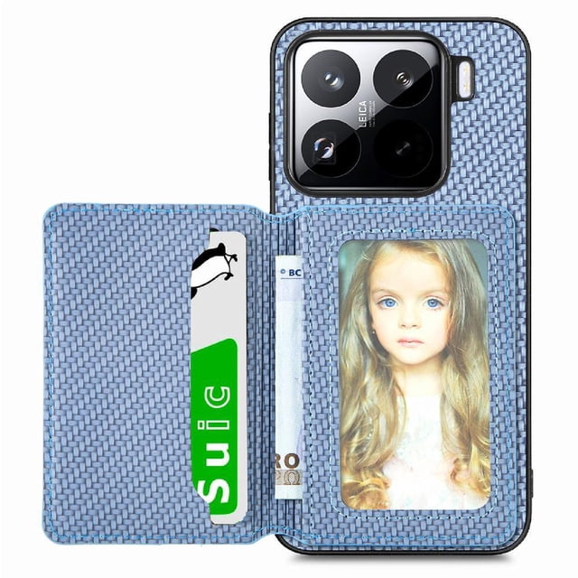 Case For FOXDOCK Xiaomi 15 Stand Function RFID Blocking Magnetic Card Holder Complete Camera Safety