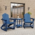 thumbnail image 6 of FOOWIN Folding Rocking Adirondack Chair Set of 2, HDPE Plastic Rocking Chairs for Patio Porch Rocker Chair, Navy Blue, 6 of 8
