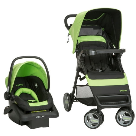 Cosco Simple Fold Travel System, Bright Lime
