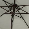 thumbnail image 4 of Safavieh Elegant Valance 9ft Metal Double Top Umbrella in Beige and White, 4 of 6
