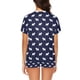 thumbnail image 2 of Conjunto de pijama corto para mujer con estampado de Scottish Terriers LKS3019, 2 of 4
