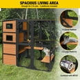 thumbnail image 3 of Aivituvin Large Cat Catio 4 Tiers Cat Enclosures House for Outdoor Indoor Cats with Weatherproof Roof, 3 Resting Rooms, 3 Platforms, 5 Windows 70" H 77" L, 3 of 8