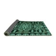 thumbnail image 2 of Ahgly Company Indoor Square Abstract Turquoise Blue Modern Area Rugs, 3' Square, 2 of 4