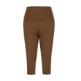 thumbnail image 7 of Vmvidoty Women's High Waist Fitted Solid Capri Leggings Brown m, 7 of 7