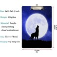 thumbnail image 2 of FMSHPON Night Full Moon Wolf Clipboard Hardboard Wood Nursing Clip Board and Pull for Standard A4 Letter 13x9 inches, 2 of 5