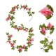 thumbnail image 4 of Guirnalda de Rosas Artificiales de Plástico de 239 Cm de Largo para Decoración de Patios Exteriores - Guirnalda de Flores Artificiales para Decoración de Hogar, Jardín, Patio, Bodas y Fiestas (Juego, 4 of 6