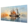 thumbnail image 2 of Designart "Boat Abstract Maritime Euphony IV" Boat Metal Art Print Set, 2 of 5
