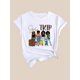 thumbnail image 3 of Camiseta Para Mujer De Verano Cuello RedondoFigure Print Sports T-shirt, Fashion Short Sleeve Round Neck Casual Top, Women's ActivewearFather's Day, Mother's Day, New Year, Spring Festival, Valentin, 3 of 8