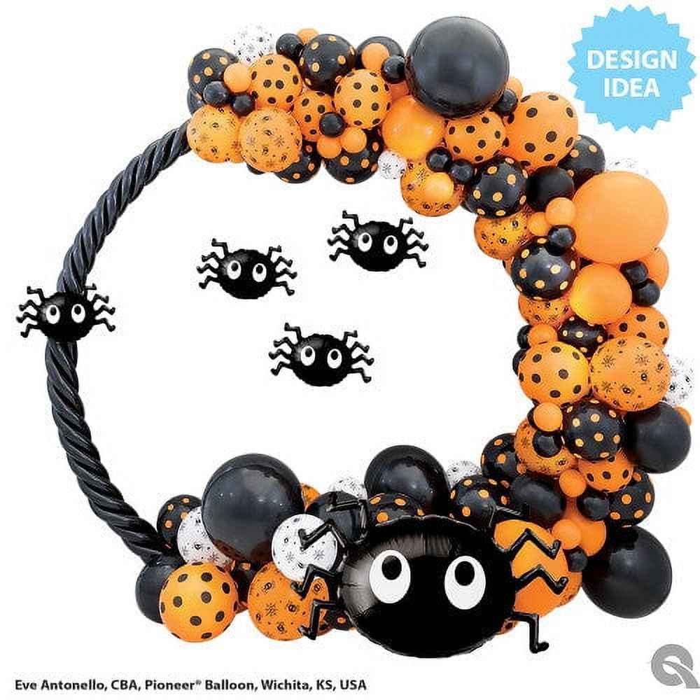 11 inch Qualatex Spiders Webs & Stars Latex Balloons (50 Pack) - Party Supplies Decorations