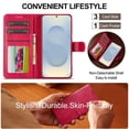 thumbnail image 3 of LC.IMEEKE Leather Case For Samsung Galaxy S26+ 5G 6.7",Premium PU Leather Flip Folio Wallet Case with Card Slot Magnetic Closure Shockproof Kickstand Protective Phone Cases Cover,Red, 3 of 9