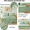thumbnail image 4 of Sleepdown 7-Piece Queen Bed in a Bag, Sage Bedding Set with Comforter Sets Queen, 4 of 7