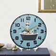 thumbnail image 4 of Yayeee Wall Clock for Living Room 9.5 inch Battery Operated Round with Holder, Pirate Animals, 4 of 7