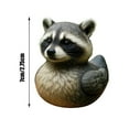 thumbnail image 2 of Raccoon-Shaped Duck Ornament, Quirky Tabletop Decorative Sculpture, Funny Home & Garden Decoration For Car Dashboard, Desk, Bookshelf, Perfect Gift For Duck Lovers And Collectors, 2 of 5